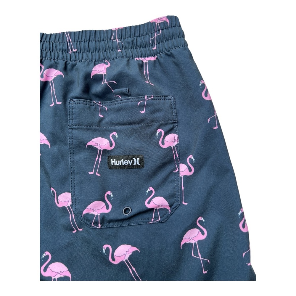 Hurley Men’s Cannonball Volley Flamingo Boardshort Navy Summer, Size Large - Picture 6 of 8